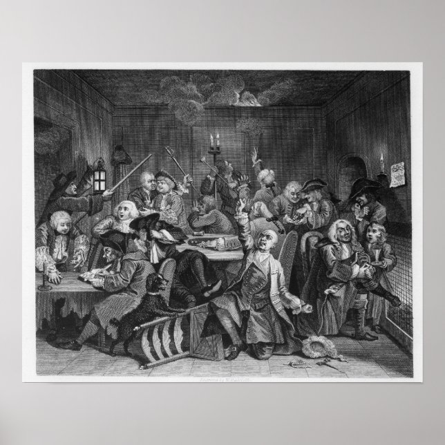 Póster Escena en una casa de juegos (Frente)