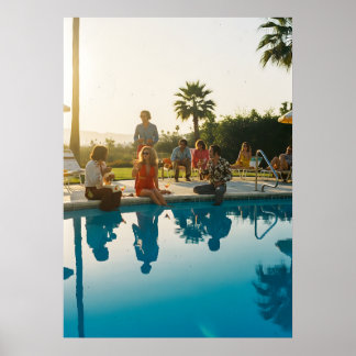 Póster Escena Glamurosa junto a la Piscina – Viajes con I