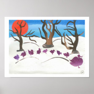 Póster Escena invernal de dar paso a los duques