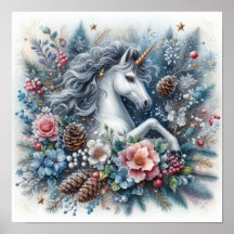 Escena mágica unicornio de invierno 6