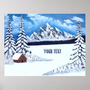 Póster Escena Maravillosa de Invierno