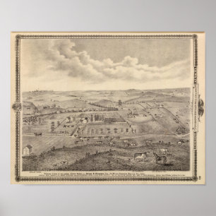 Póster Escena matutina, granja de valores de JD Rivers