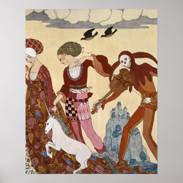 Póster Escena medieval de Georges Barbier (Frente)