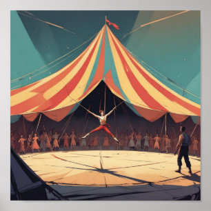 Póster Escena minimalista del circo
