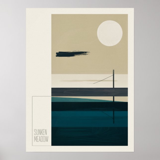 Póster Escena natural del parque Kings Sunken Meadow Long (Frente)