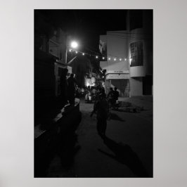 Póster Escena Nocturna de la Calle India - Fotografía Urb