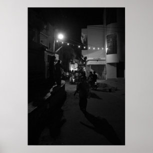 Póster Escena Nocturna de la Calle India - Fotografía Urb
