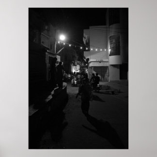 Póster Escena nocturna de la calle india - Fotografía urb