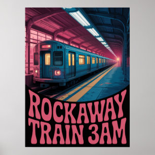 Póster Escena nocturna en la plataforma del metro de Rock