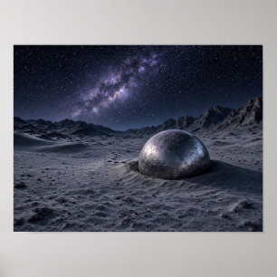 Póster Escena nocturna mística del desierto