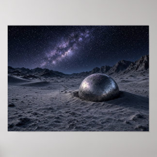 Póster Escena nocturna mística del desierto