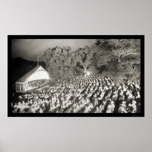 Póster Escena nocturna teatral Kansas City, MO Photo 1907 (Frente)