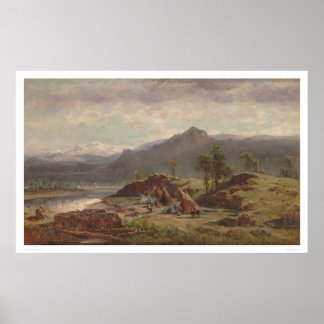 Póster Escena occidental con Campamento Indio (1275)