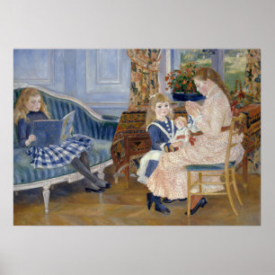 Póster Escena pastoral infantil Cottagecore de Renoir