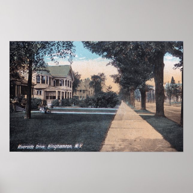 Póster Escena residencial en Riverside Drive (Frente)