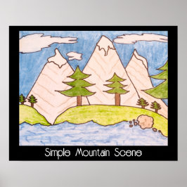 Póster Escena simple de montaña