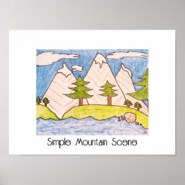Póster Escena simple de montaña