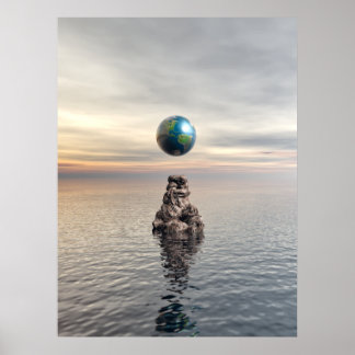 Póster Escena Surrealista En El Mar