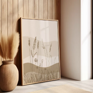 Póster Escenario botánico Boho