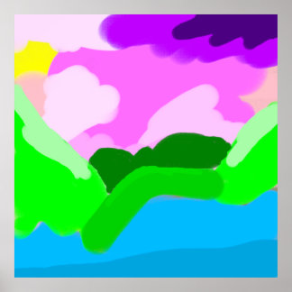 Póster Escenario codificado por colores