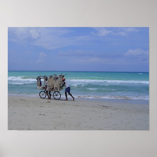 Póster Escenario cubano de playa (Frente)