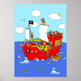 Póster Escenario de Barco Pirata