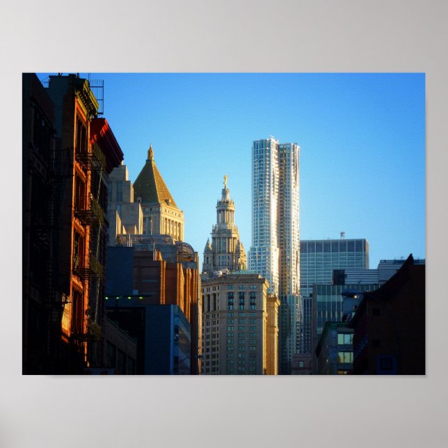 Póster Escenario de distrito financiero, pequeño (Frente)