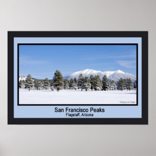 Póster Escenario De Invierno San Francisco Picos En Nieve