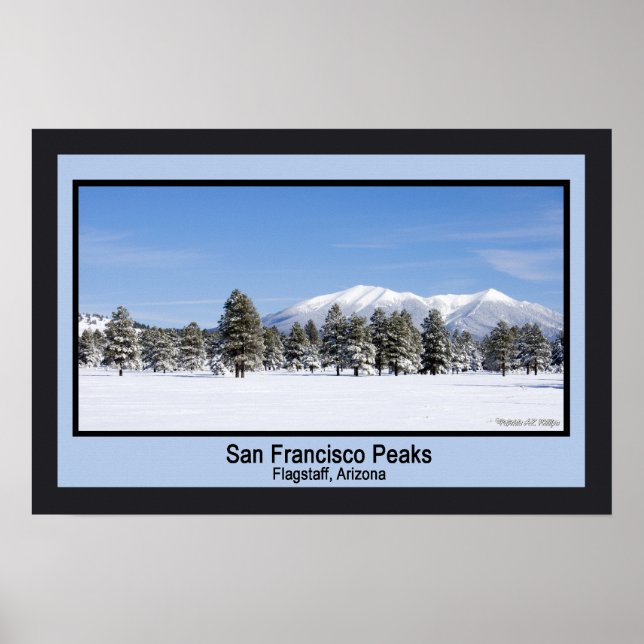 Póster Escenario De Invierno San Francisco Picos En Nieve (Frente)