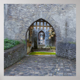 Póster Escenario de la ciudad de arquitectura de puertas
