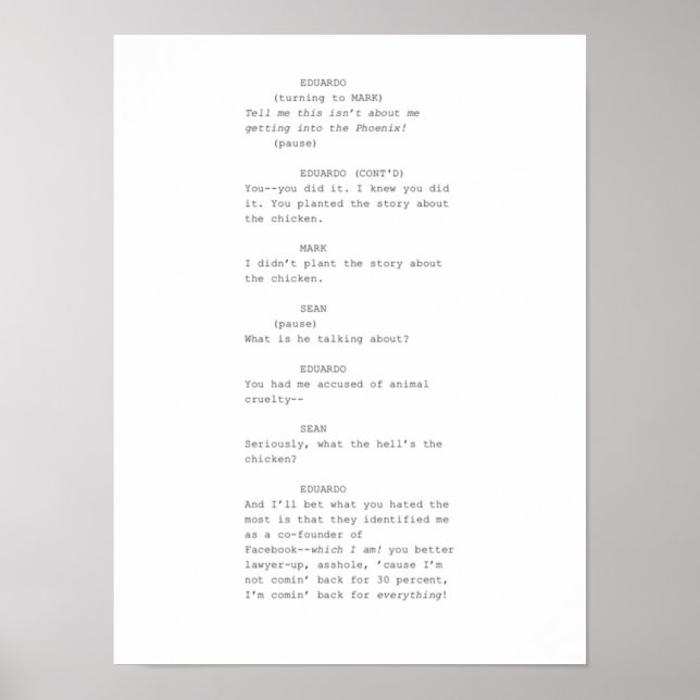 Póster Escenario de la red social (Frente)