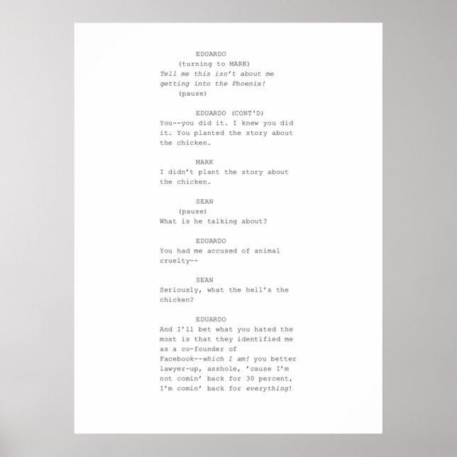 Póster Escenario de la red social (Frente)