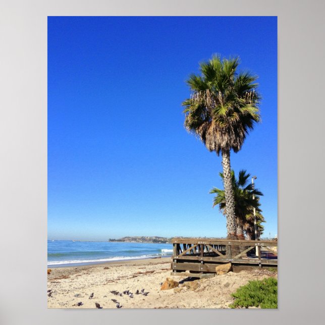 Póster Escenario de playa tropical (Frente)