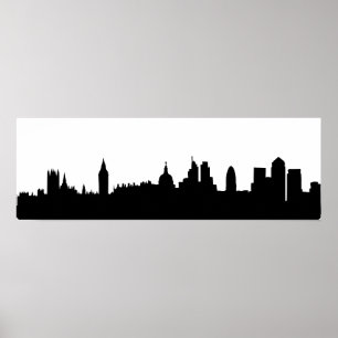 Póster Escenario de silueta en Londres