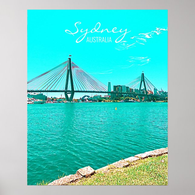 Póster Escenario del puerto de Sydney ANZAC Bridge (Frente)