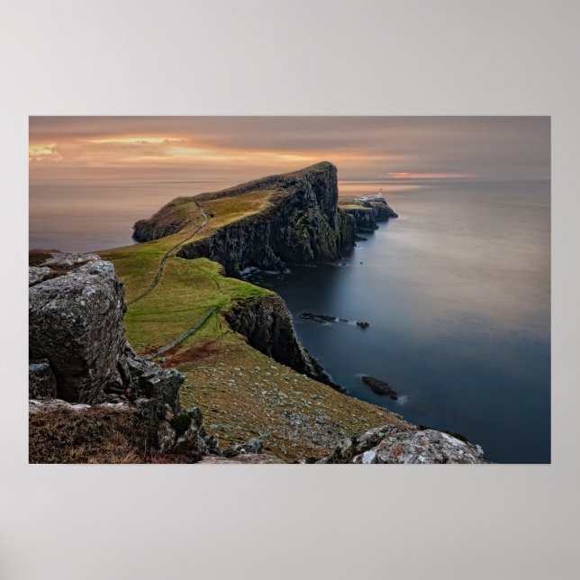 Póster Escenario marino de Escocia (Frente)