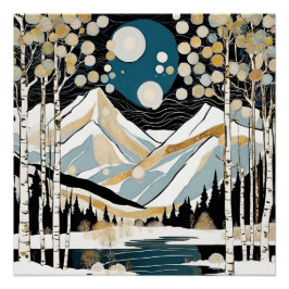 Póster Escenario moderno de montañas de Colorado