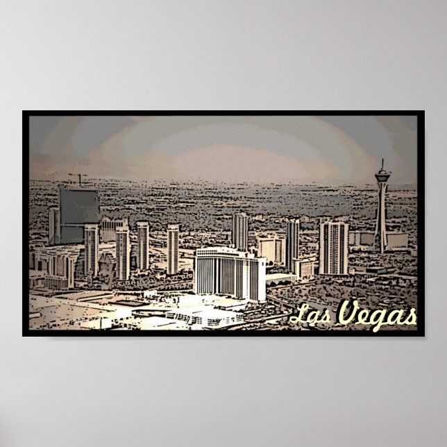 Póster Escenario poster de la ciudad de Las Vegas (Frente)