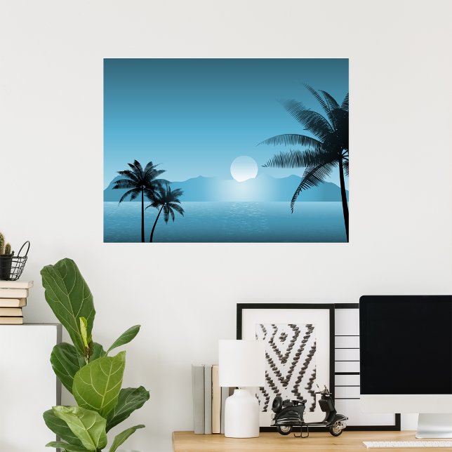 Póster Escenario tropical nocturno (Subido por el creador)