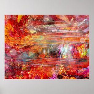 Póster Escenario único de espacio de fantasía de ficción 