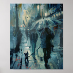 Póster Escenario urbano nostálgico