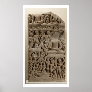 Póster Escenas a partir de la vida de Buda, Sarnath,