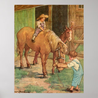 Póster Escenas De Granja Tempranas