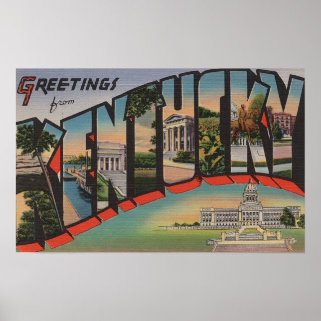 Póster Escenas de letras grandes de KentuckyKentucky (Frente)