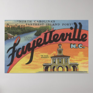 Póster Escenas de letras grandes - Fayetteville, NC