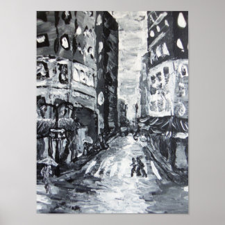 Póster escenas del nyc 'quinta llovizna de ave'