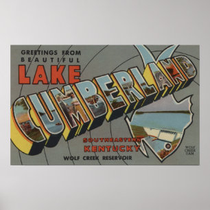 Póster Escenas grandes de la letra - lago el Cumberland,