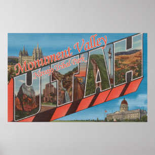 Póster Escenas grandes de la letra - valle del monumento,