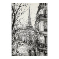 Escenas parisinas dibujadas a mano