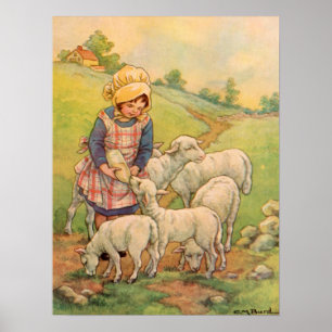Póster Escenas tempranas de la granja